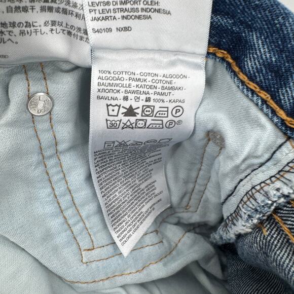 Levi's 505 Jeans Mens 40x32 (40x31 ACTUAL) Regular Fit Straight Blue Denim - Picture 6 of 8